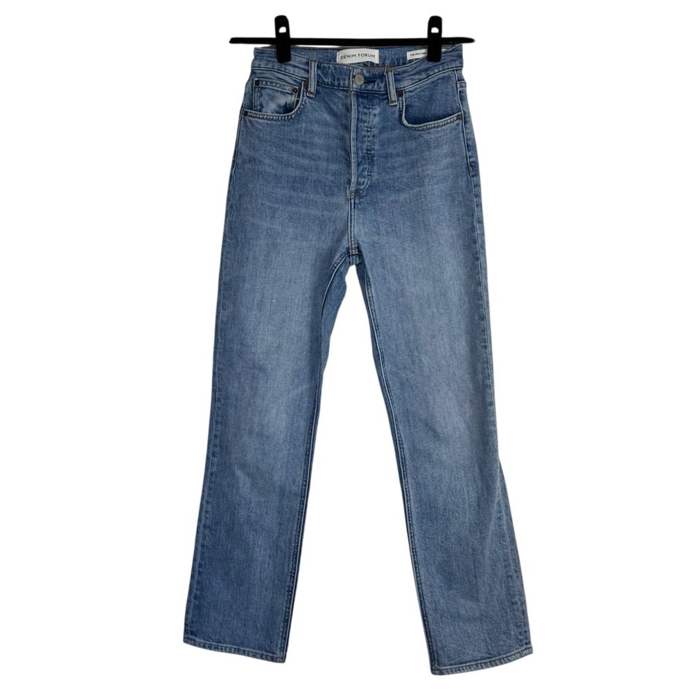 Denim Forum Jeans ARLO High Rise Straight Leg Button Fly